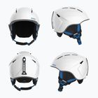Detská lyžiarska prilba Briko Makalu Jr shiny white/lochmara blue