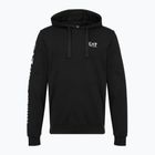 Pánska mikina Emporio Armani EA7 Train Logo Series Extended Logo Hoodie black / white
