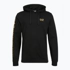 Pánska mikina Emporio Armani EA7 Train Logo Series Extended Logo Hoodie black / gold