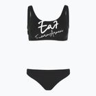 Dámske dvojdielne plavky EA7 Emporio Armani Maxi Logo Bikini Top black