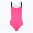 Plavky EA7 Emporio Armani Logo Tape One Piece neon pink