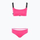 Dámske dvojdielne plavky EA7 Emporio Armani Logo Tape Bikini Top neon pink