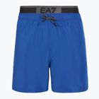 Pánske plavecké šortky EA7 Emporio Armani Logo Tape Boxer tyrkysové more