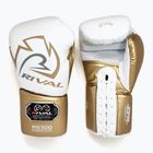 Boxerské rukavice Rival RS100 Professional white/gold