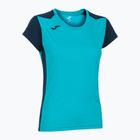 Dámske bežecké tričko Joma Record II fluor turquoise/navy