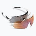 Cyklistické okuliare Tifosi Alliant 3 white black/smoke/ac red/clear