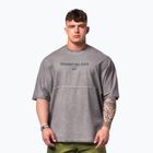 Pánske športové tričko NEBBIA Washed-Off Heavyweight No Shortcuts light grey