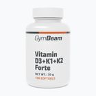 Vitamíny D+K GymBeam Vitamín D3+K1+K2 Forte 120 kapsúl