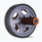 Kolečko na cvičenie brušných svalov GymBeam Ab Wheel čierne/sivé/oranžové