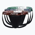 Pánske nohavičky Nike Dri-FIT Everyday Cotton Stretch Jock Strap 3 páry black/red/aquarius blue/stadium green