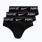 Pánske nohavičky Nike Dri-Fit Hip Logo Brief 3 páry black/black/black