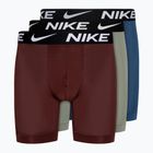 Pánske boxerky Nike Dri-Fit Essential Micro Boxer Brief 3 páry šedá/ modrá/tmavočervená