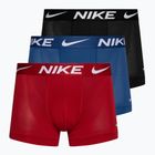 Pánske boxerky Nike Dri-Fit Essential Micro Trunk 3 páry black/red/blue