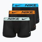 Pánske boxerky Nike Dri-FIT Cotton Trunk 3 pary black mint foam/blue hero/bright ceramic wb
