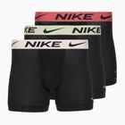 Pánske boxerky Nike Dri-Fit Essential Micro Boxer Brief 3 pary blk washed coral/olive aura/abrtract blue edge wb