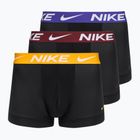 Pánske boxerky Nike Dri-Fit Essential Micro Trunk 3 pary black university gold/deep night/dark team red wb