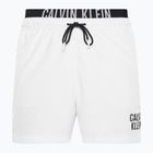 Pánske plavecké šortky Calvin Klein Medium s dvojitým pásom biele