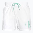 Pánske biele plavecké šortky Calvin Klein Medium Drawstring classic