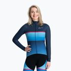 Dámske cyklistické tričko s dlhým rukávom Rogelli Impress II blue / pink