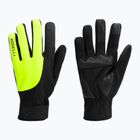 Pánske cyklistické rukavice Rogelli Core II Winter Windproof fluor