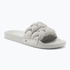 Dámske šľapky Tommy Jeans Braided stratus grey