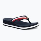 Dámske žabky Tommy Hilfiger Corp Mid Wedge Beach Sandal space blue