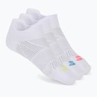 Dámske ponožky SKECHERS Toe/Heel Terry Low Cut 3 páry white/bright blue