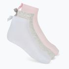 Detské ponožky SKECHERS Non Terry Anklet 3 páry pink
