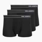 Pánske boxerky KARL LAGERFELD Stripe Logo Micro Trunk 3 páry black