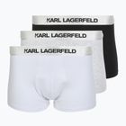 Pánske boxerky KARL LAGERFELD Elastic Trunk 3 páry black/white/grey