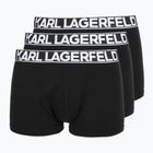 Pánske boxerky KARL LAGERFELD Bold Elastic Trunk 3 páry black