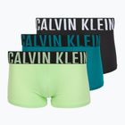 Boxerky Calvin Klein 000NB3775A Trunk 3 páry black/teal breeze/forest freeze