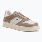 Dámske topánky Tommy Hilfiger Sporty Cupsole Tumbled Leather coastal taupe/ecru/yellow