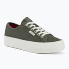 Dámske topánky Calvin Klein HW0HW02970 Vulc Flatf Laceup Ripst deep lichen green/pink yarrow