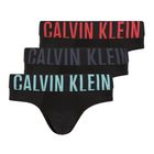 Pánske slipy Calvin Klein 000NB3610A Hip Brief 3 pairs black w/ombre blue logo/black w/c