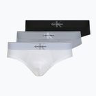 Pánske slipy Calvin Klein LV00NB4471 Hip Brief 3 pairs black/misty grey/white