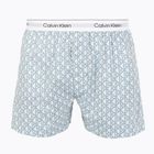 Boxerky Calvin Klein LV00NM2831 Boxer Trad icon cotton emblem chalk/gulf blue