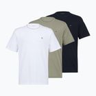 Pánske tričko Tommy Hilfiger Cotton Short 3 pack navy blue/utility sage/white