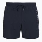 Pánske plavecké šortky Tommy Hilfiger Medium Drawstring Zip Pocket desert sky