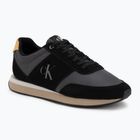 Pánske topánky Calvin Klein HM0HM02212 Retro Runner Bans Leather Suede black/iron gate/amber gold
