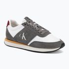 Pánske topánky Calvin Klein HM0HM02212 Retro Runner Bans Leather Suede granite gray/white/rhubarb