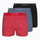 Pánske boxerky Calvin Klein LV00NB4727 Boxer Slim black/prep emblem goji berry/grisai