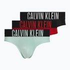 Pánske slipy Calvin Klein 000NB3610A Hip Brief black/goji berry/aqua blue