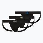 Pánske slipy Calvin Klein LV00NB4644 Jock Strap black bodies w/ granite gray/poseid