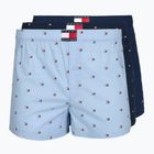 Pánske boxerky Tommy Hilfiger Woven Boxer Print 3 pack chambray flag/carb navy/c navy flag