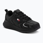 Pánske topánky Tommy Jeans Runn Leather triple black