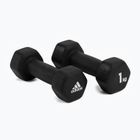adidas činky 2x1 kg čierne ADWT-10001