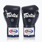 Boxerské rukavice Fairtex Pro Competition Locked Thumb Leather blue