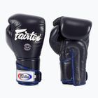 Štýlové boxerské rukavice Fairtex Angular Sparring - uzamknutý palec modré