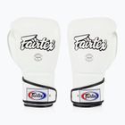 Boxerské rukavice Fairtex Stylish Angular Sparring - Locked Thumb white